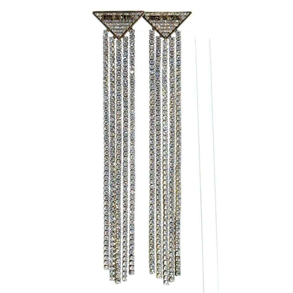PRADA Silver Zircon Earrings